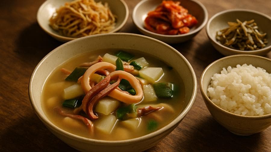 오징어국 민수네 집 밥상