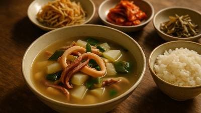 오징어국 민수네 집 밥상